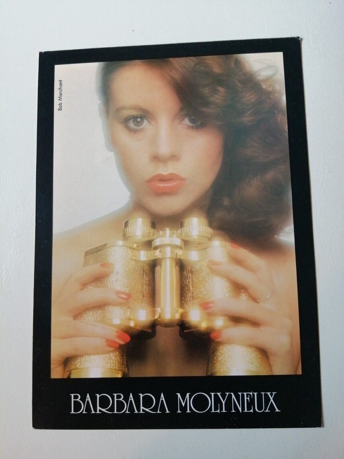 Vintage  English  model comp card from 1970s/1980s Barbara Molyneux