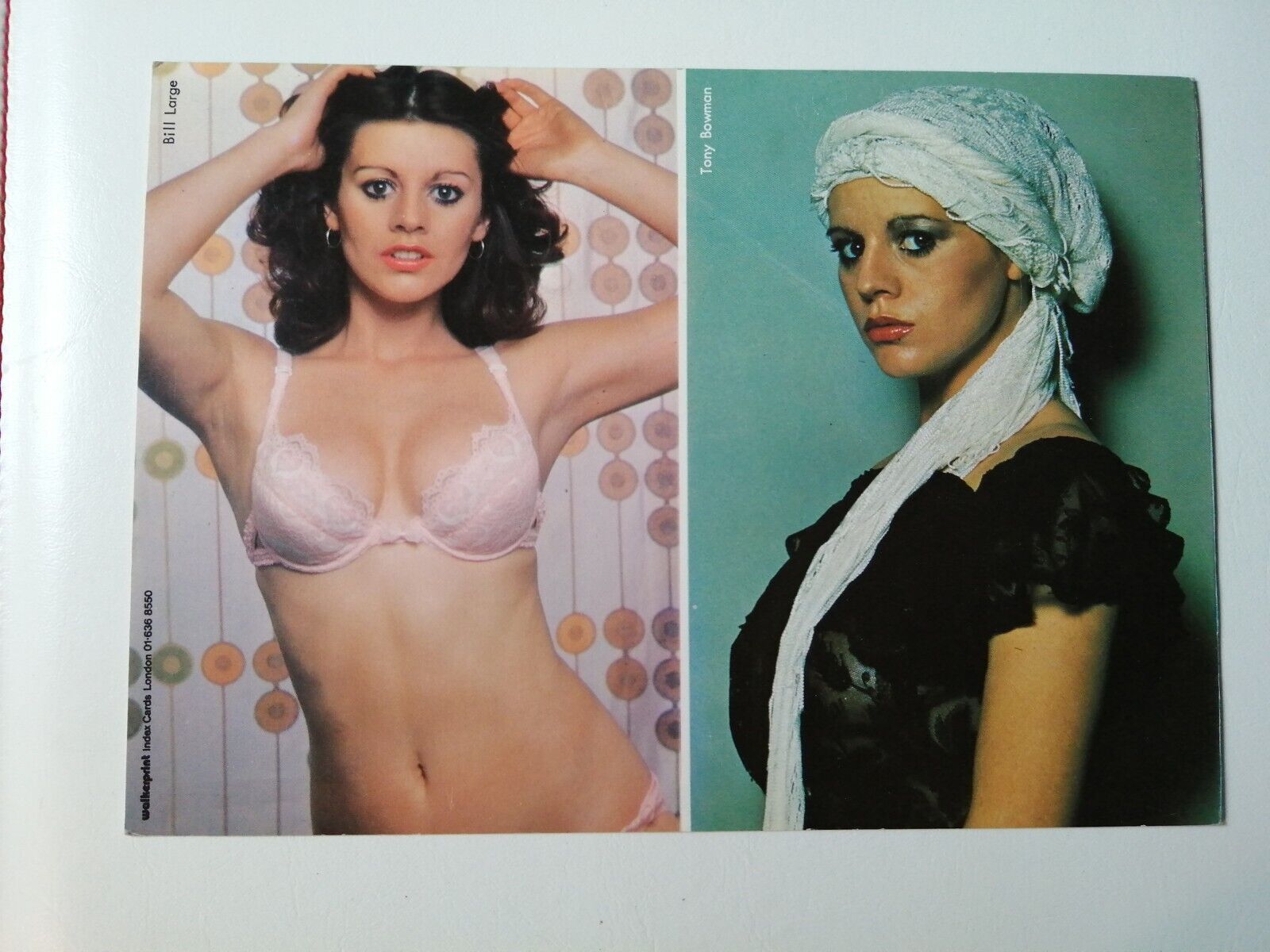 Vintage  English  model comp card from 1970s/1980s Barbara Molyneux