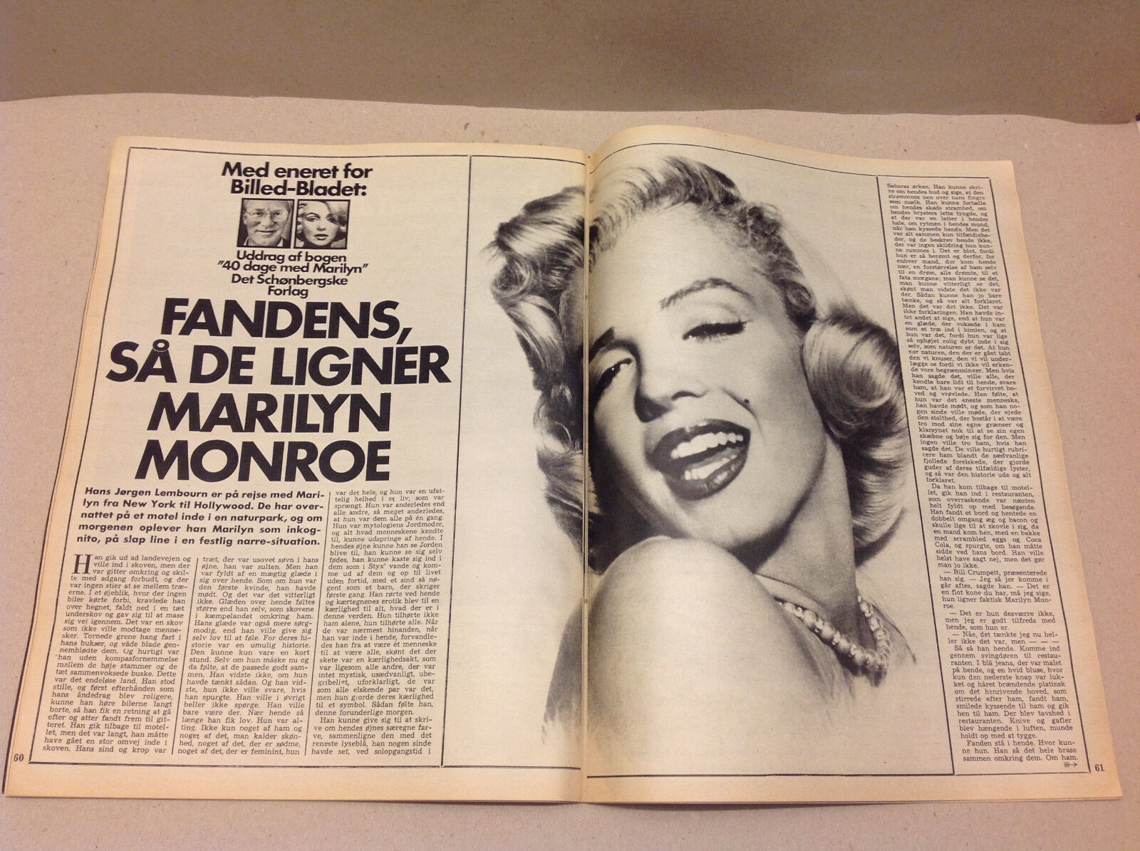 MARILYN MONROE Cover Danish Vintage Magazine Billed-Bladet 1977 16th September