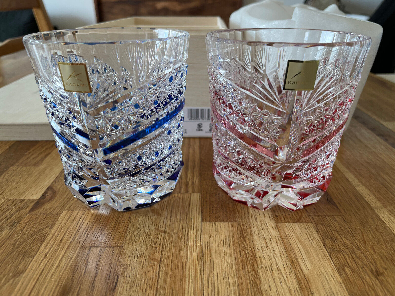 kagami crystal - A pair of Whiskey Glasses Edo Kiriko   NO - TPS685-2524-AB