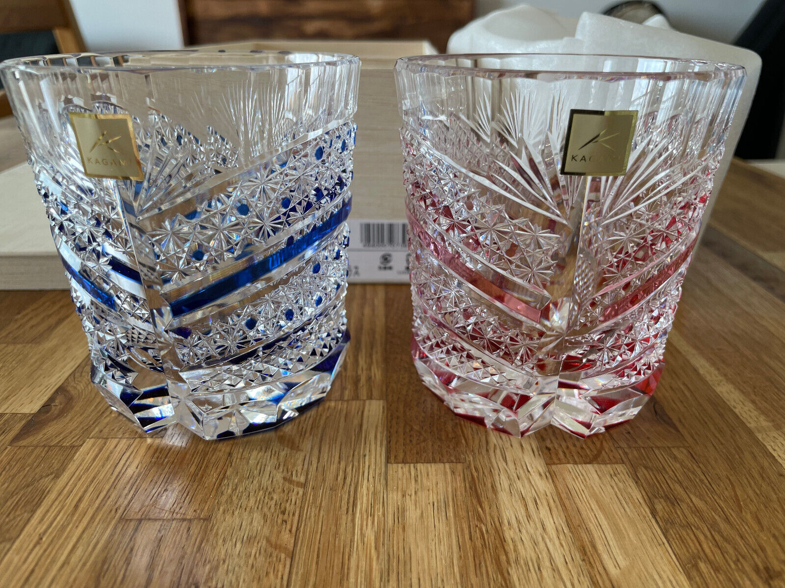 kagami crystal - A pair of Whiskey Glasses Edo Kiriko   NO - TPS685-2524-AB