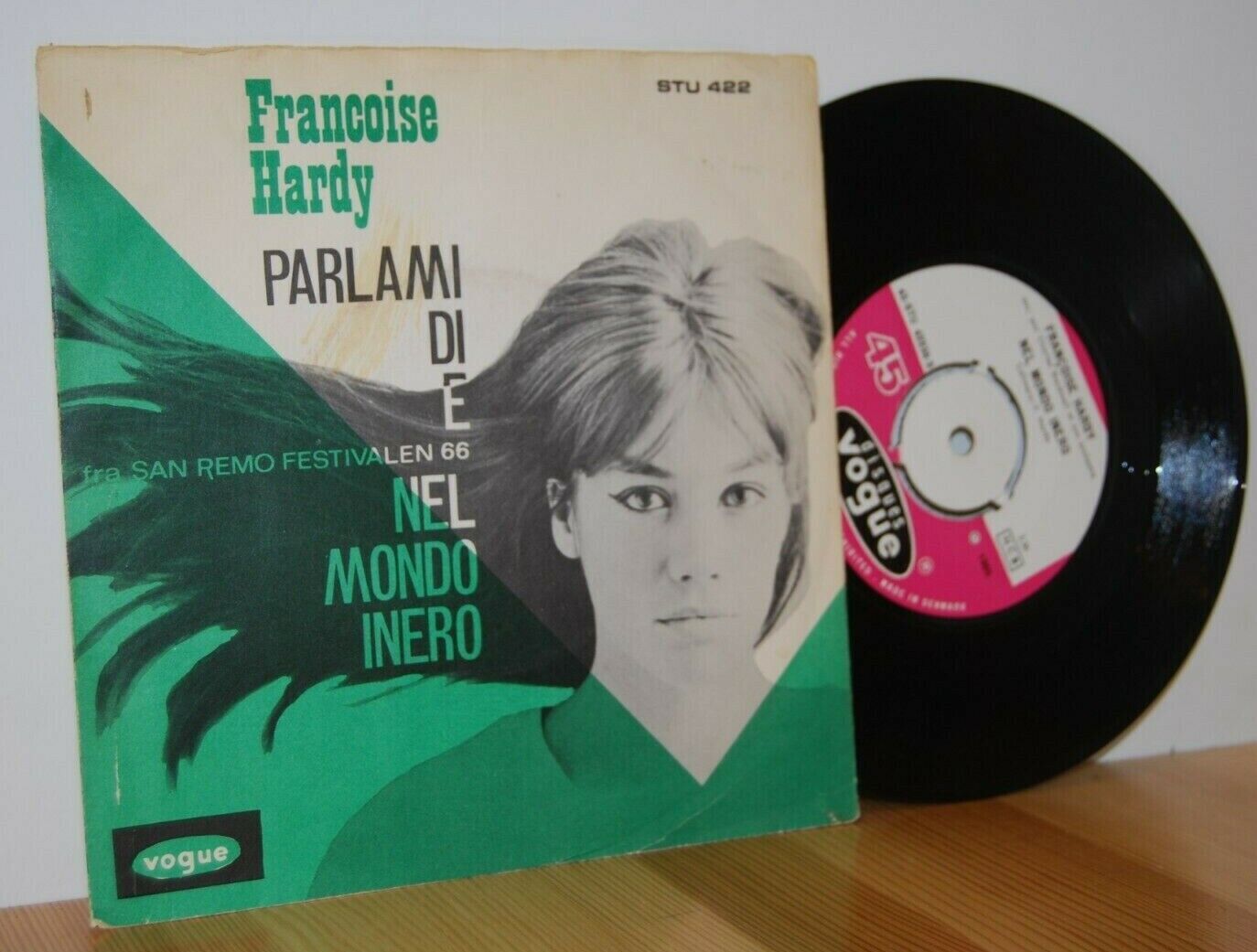 FRANCOISE HARDY Parlami Disques Vogue Picture Sleeve PS Danish 1966