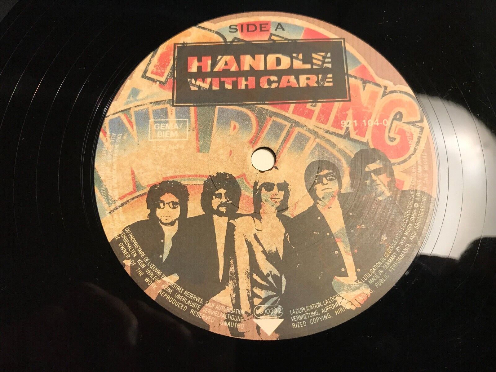 TRAVELLING WILBURYS "HANDLE WITH CARE" WARNER BROS RECORDS 12 INCH 1988 GERMANY