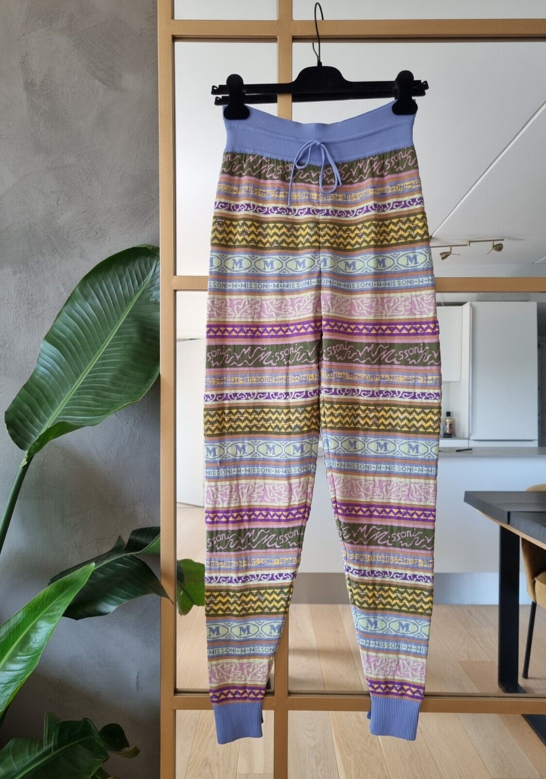 **M Missoni** Multicolor Cotton Wool Knit Trousers IT40 DE36