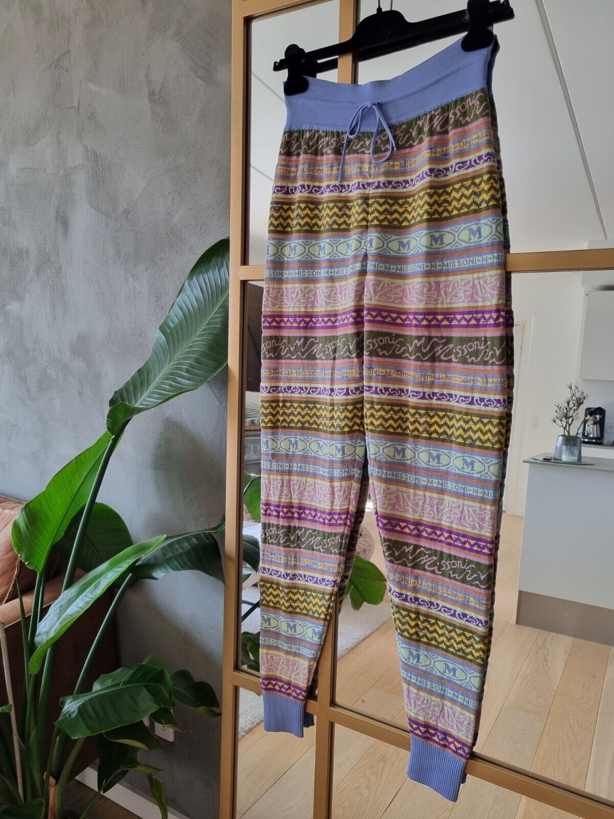 **M Missoni** Multicolor Cotton Wool Knit Trousers IT40 DE36