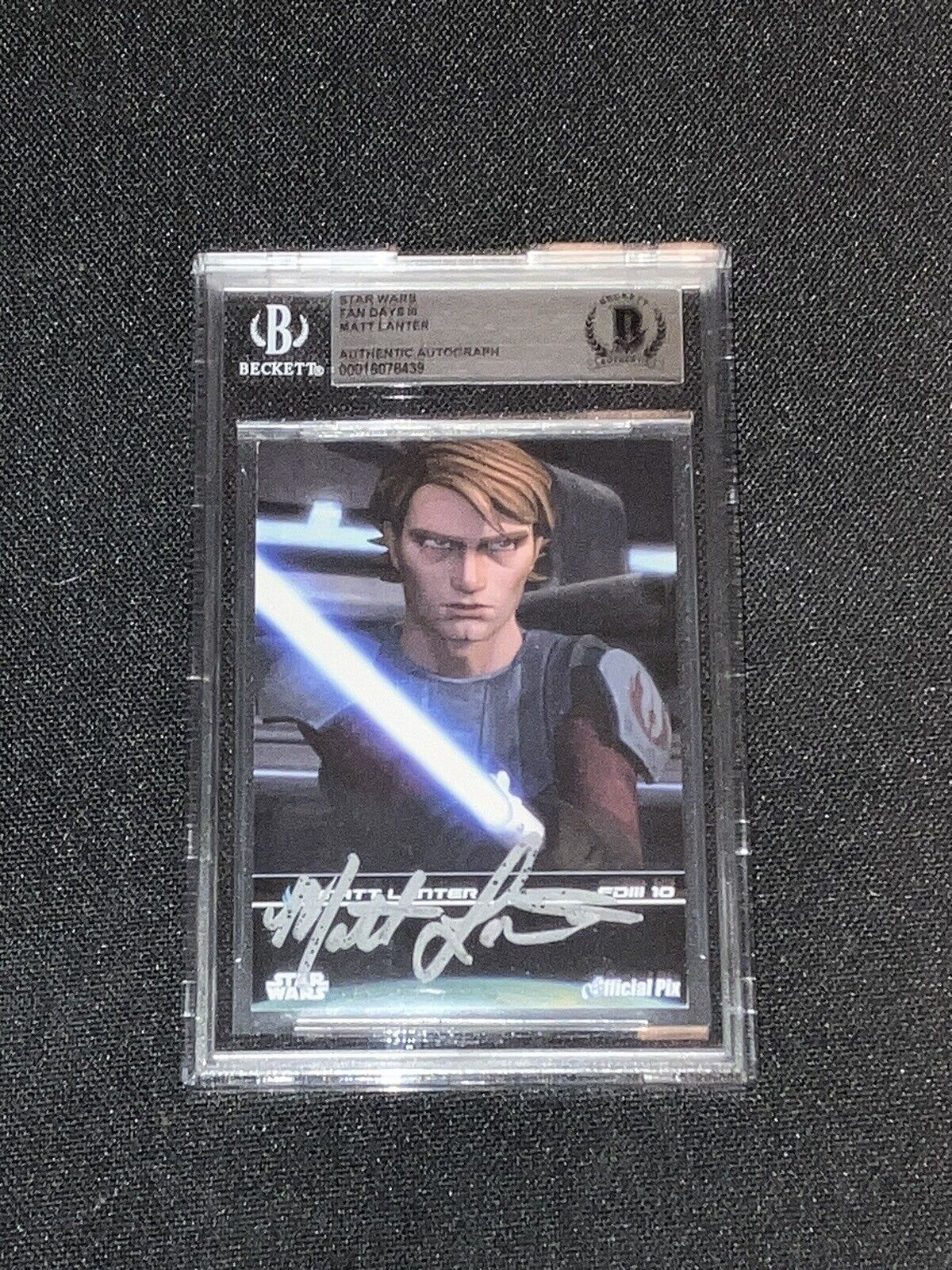 2009 Star Wars Fan Days: Signed Autograph by Matt Lanter as Anakin Skywalker COA