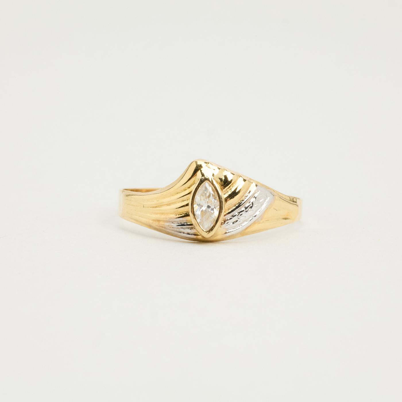 Ring in 14K Gold and white gold size 9½ | Real Genuine Gold | Quality