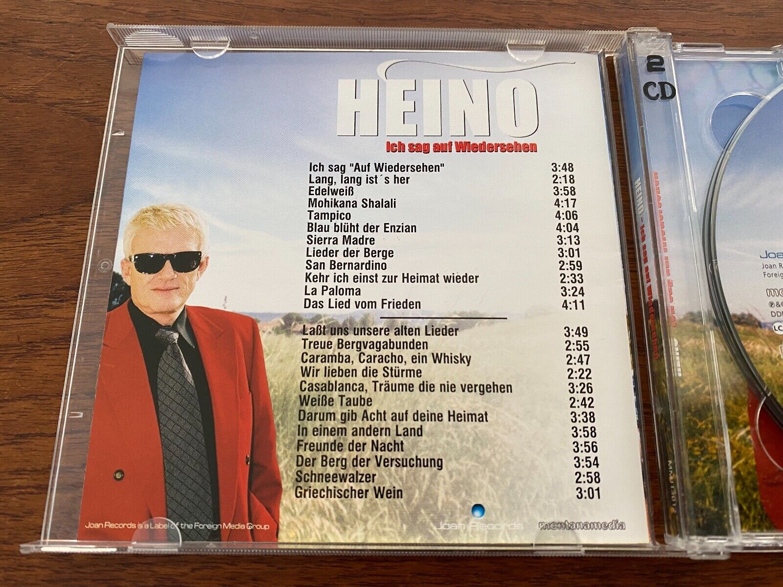 HEINO "ICH SAG AUF WIEDERSEHEN" 2005 2 X CD SET MONTANA JOAN RECORDS 24 TRACKS