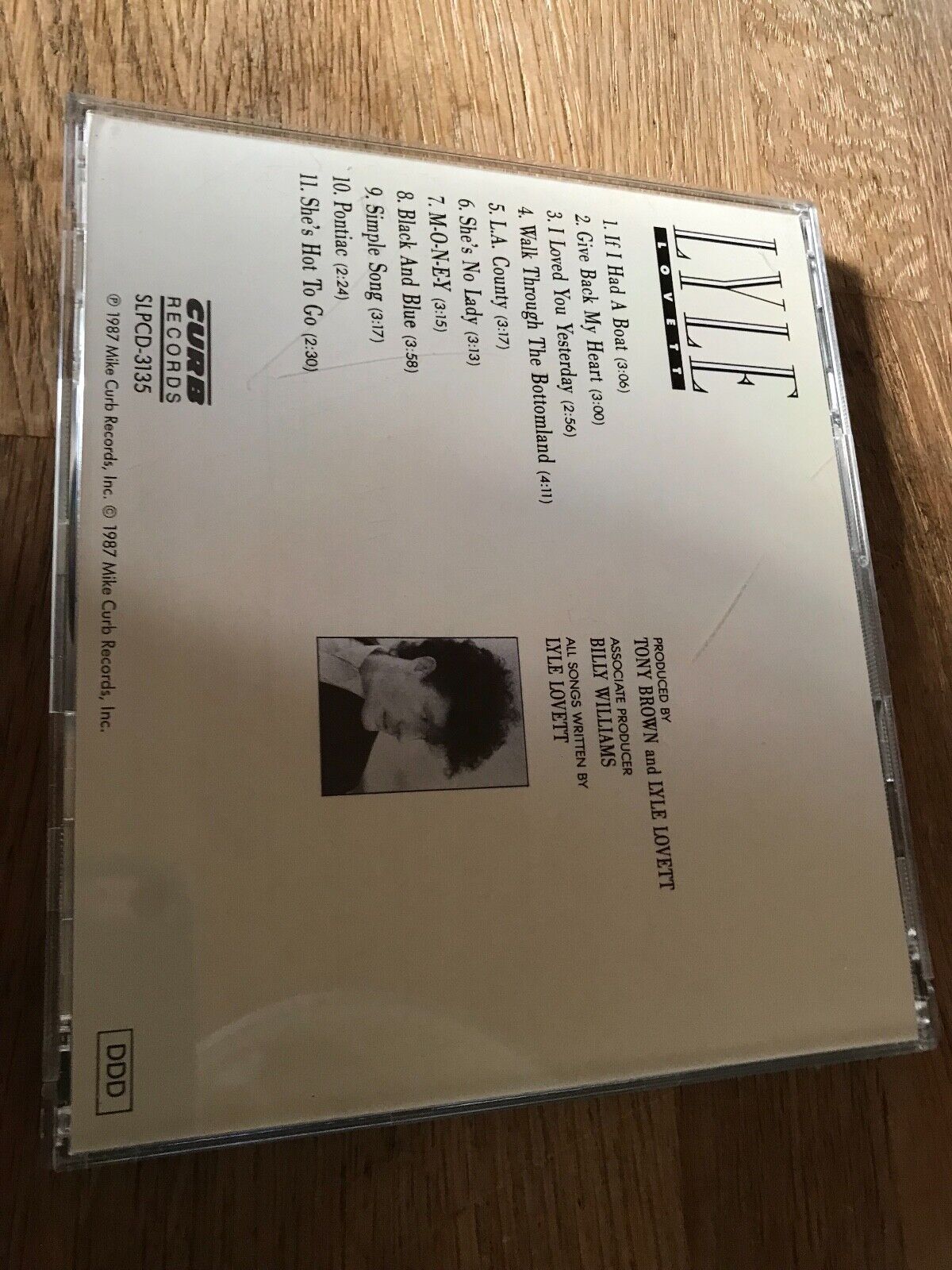 LYLE LOVETT "PONTIAC" 1987 11 TRACKS MINT DDD CD ALBUM CURB RECORDS SWEDEN RARE*