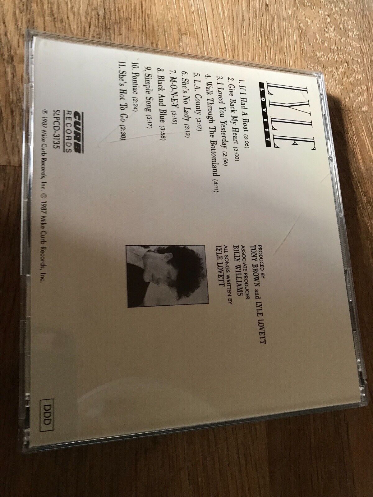 LYLE LOVETT "PONTIAC" 1987 11 TRACKS MINT DDD CD ALBUM CURB RECORDS SWEDEN RARE*