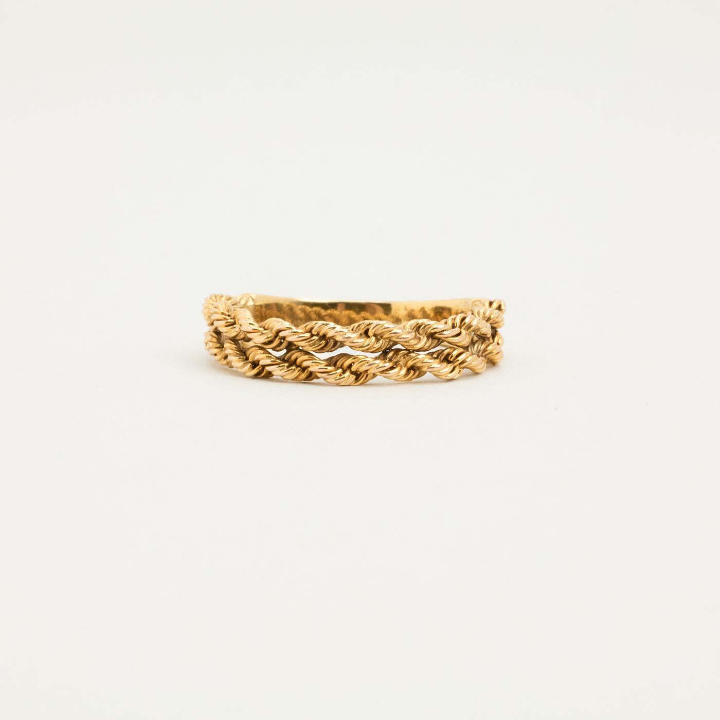 Rope Ring in 8K Gold size 6 | Real Genuine Gold | Fine Jewelry | Nordic