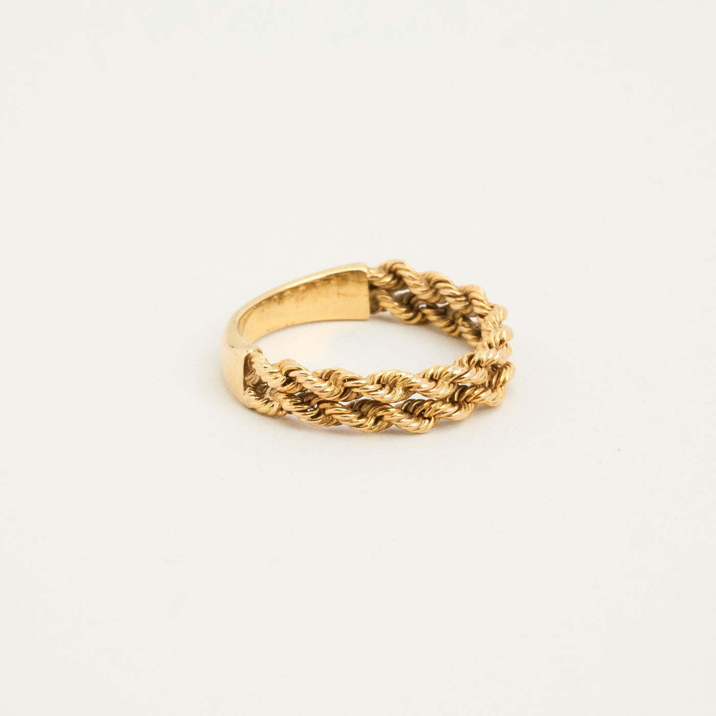 Rope Ring in 8K Gold size 6 | Real Genuine Gold | Fine Jewelry | Nordic