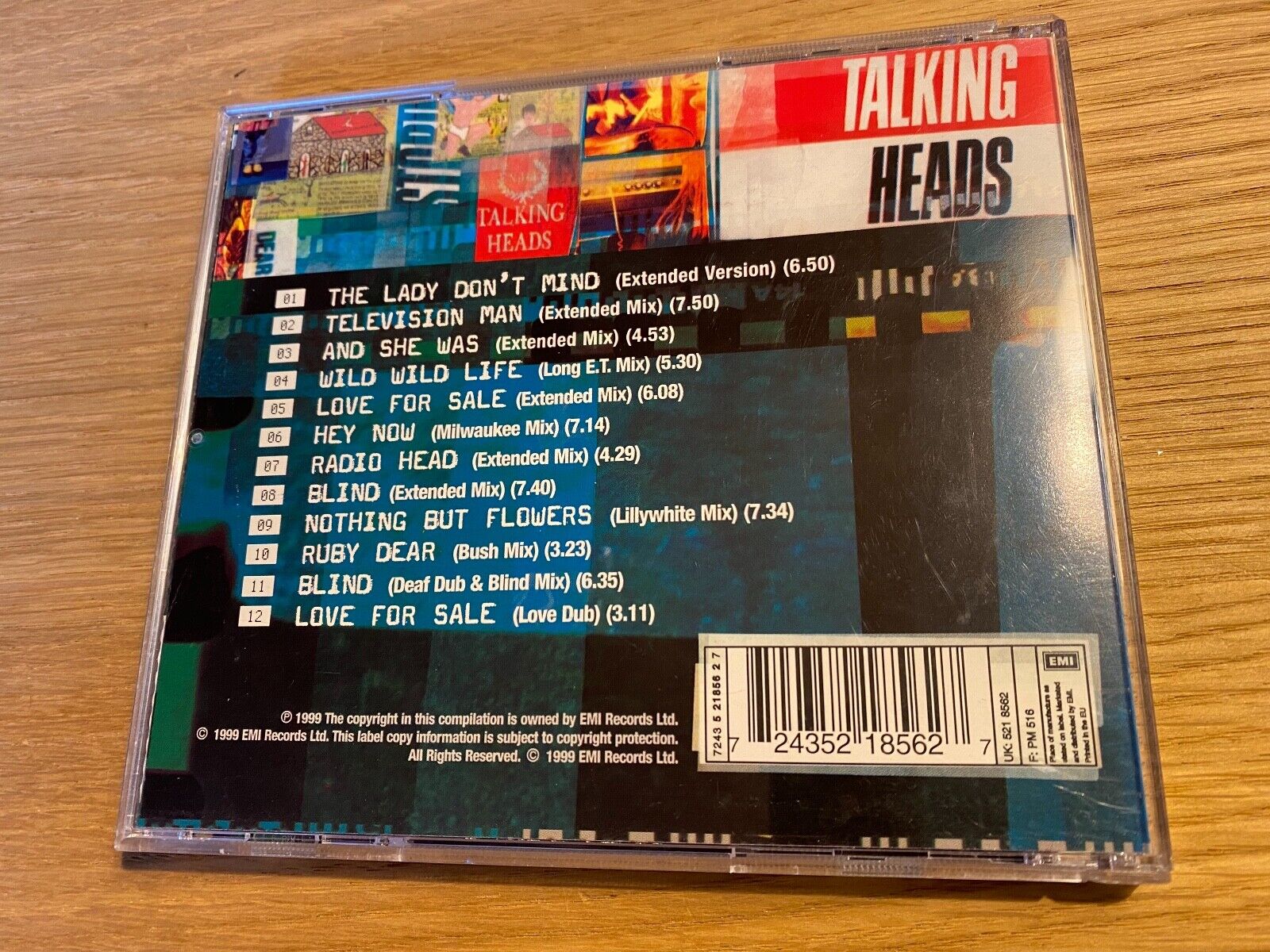 TALKING HEADS "12X12 ORIGINAL REMIXES" CD ALBUM 12 REMIX TRACKS 1999 EMI RECORDS