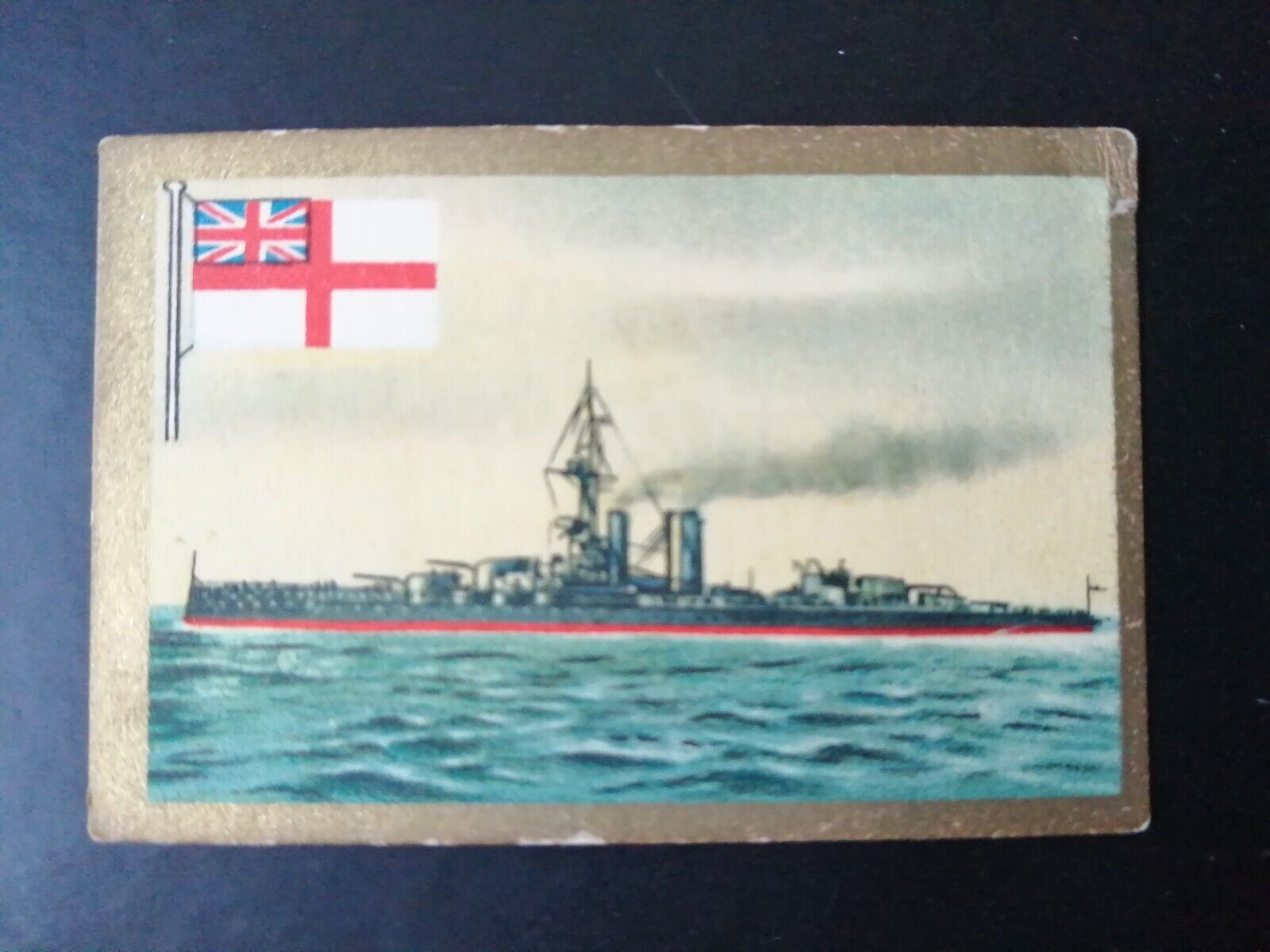 German SABA tobacco ship trading card 1931-33No 140 " Iron Duke" England