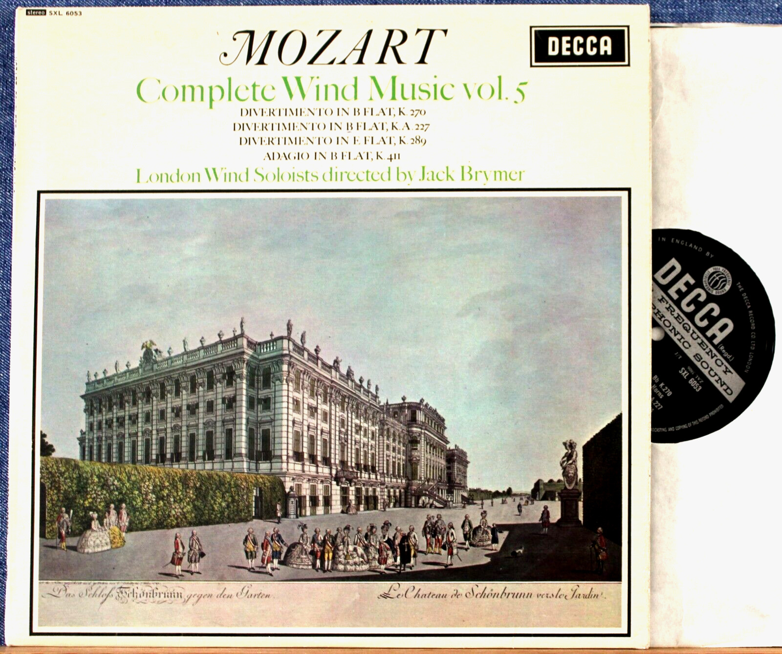 Brymer Mozart Wind Music vol 5 (Divertimenti) Decca SXL 6053 wb NM(-)