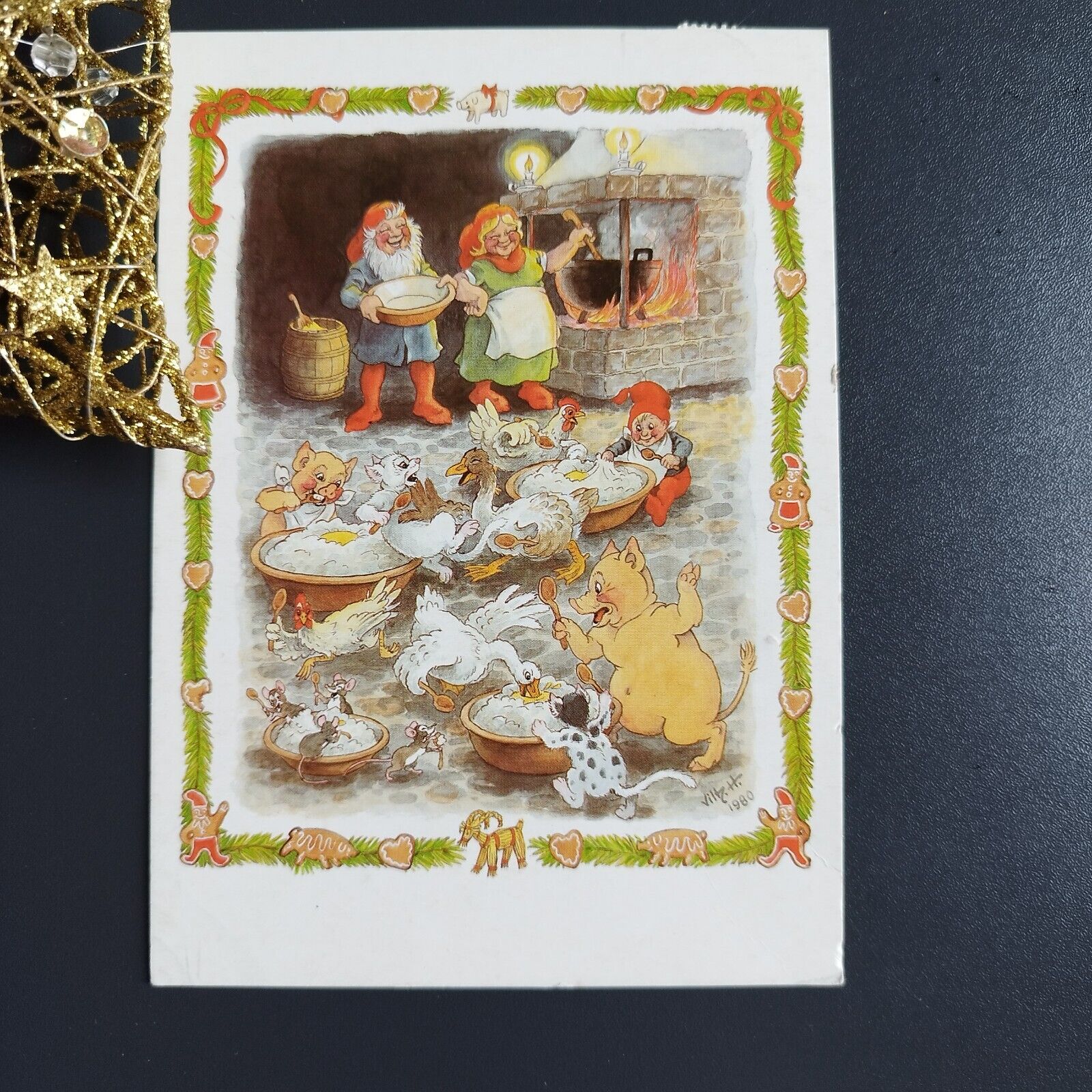 Vintage and collectible Danish Christmas card Posted  1996 ( no X58 )