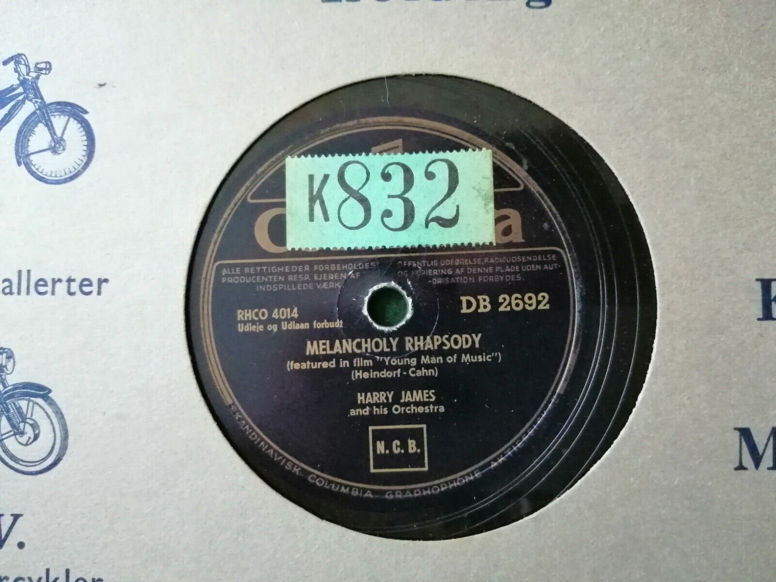 78 rpm HARRY JAMESMelancholy Rhapsody/Get Happy Columbia CB 2692