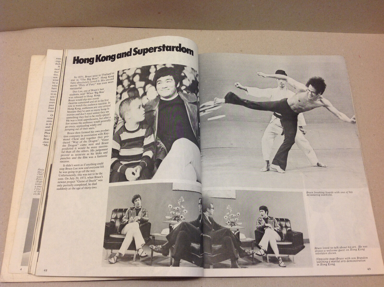 BRUCE LEE THE UNTOLD STORY 1980 MAGAZINE BOOKLET MARTIAL ARTS LEGENDARY FIGHTER