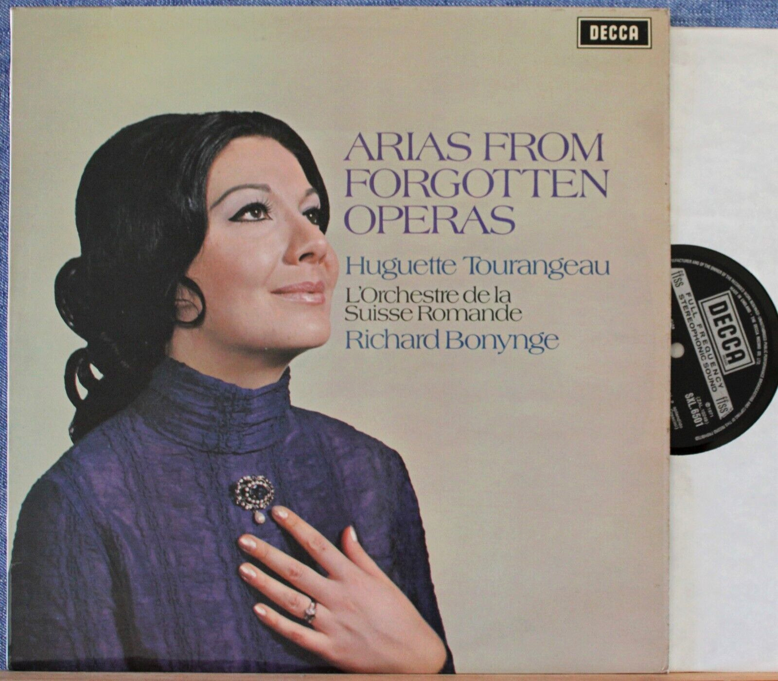 Tourangeau; Bonynge Arias from forgotten operas Decca SXL 6501 NM