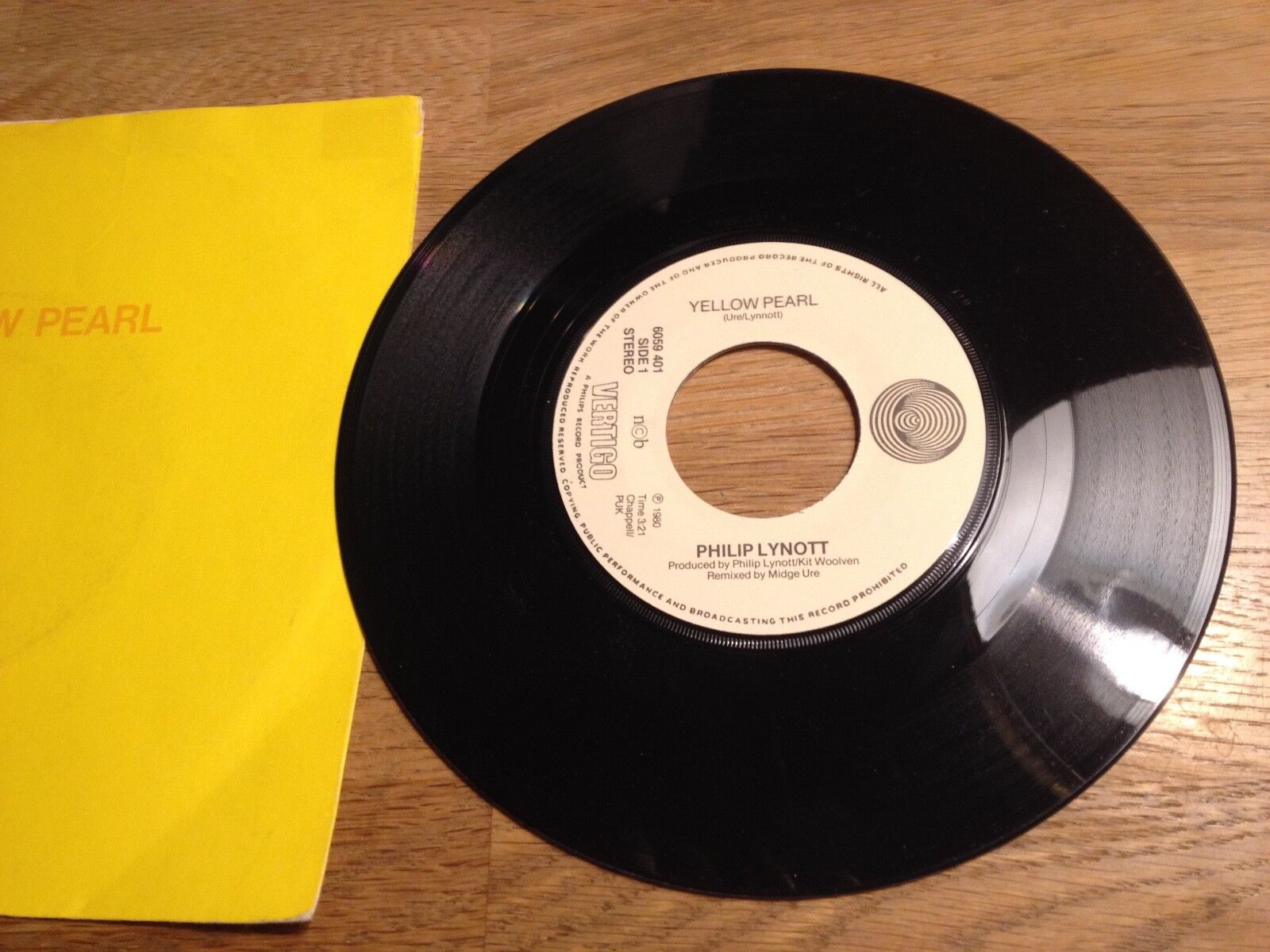 PHILIP LYNOTT "YELLOW PEARL / GIRLS" 1980 NCB VERTIGO RECORDS NORWEGIAN PRESSING