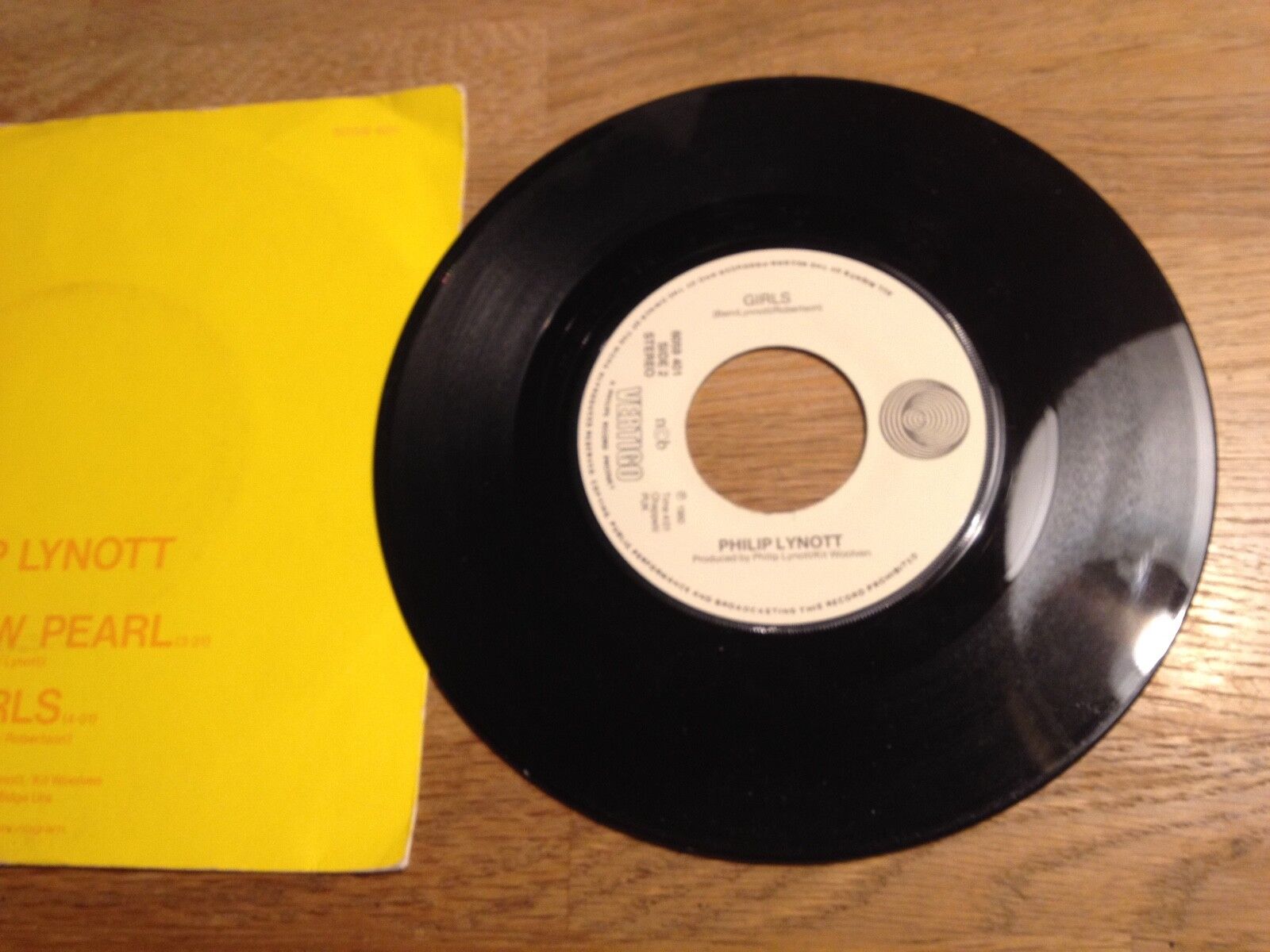 PHILIP LYNOTT "YELLOW PEARL / GIRLS" 1980 NCB VERTIGO RECORDS NORWEGIAN PRESSING