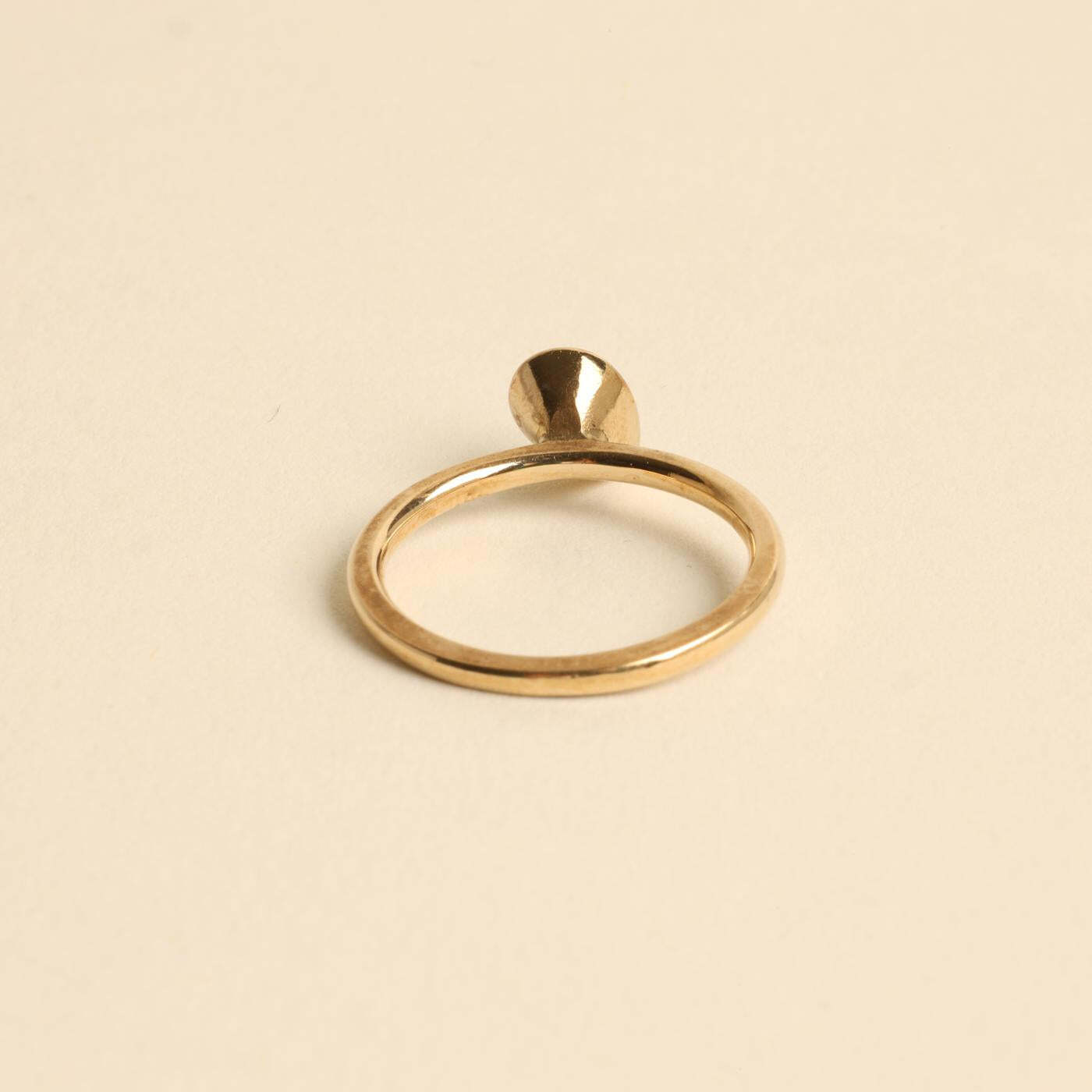 Ring with and zircon in 8K Gold size 5¼ - 5¾ | Solid Gold | Quality