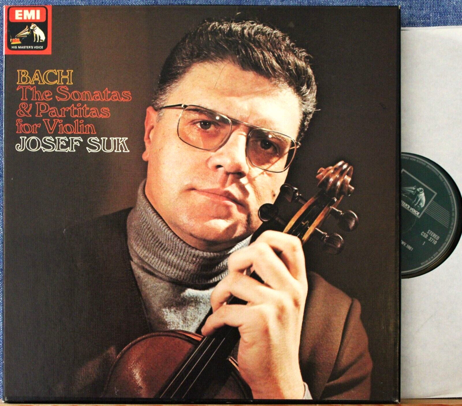 Suk Bach (Sonatas and Partitas violin solo) EMI SLS 818 (3) Box NM