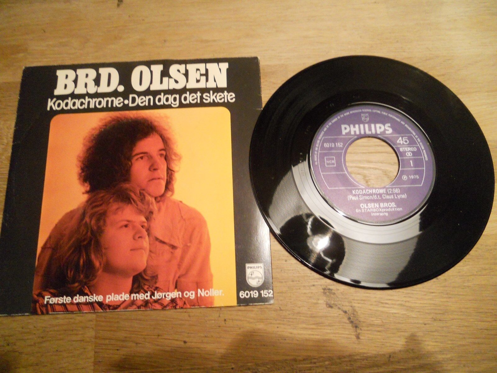 OLSEN BROTHERS KODACHROME/DEN DAG DET SKETE NCB 7 INCH DANISH RELEASE 1975 USED*