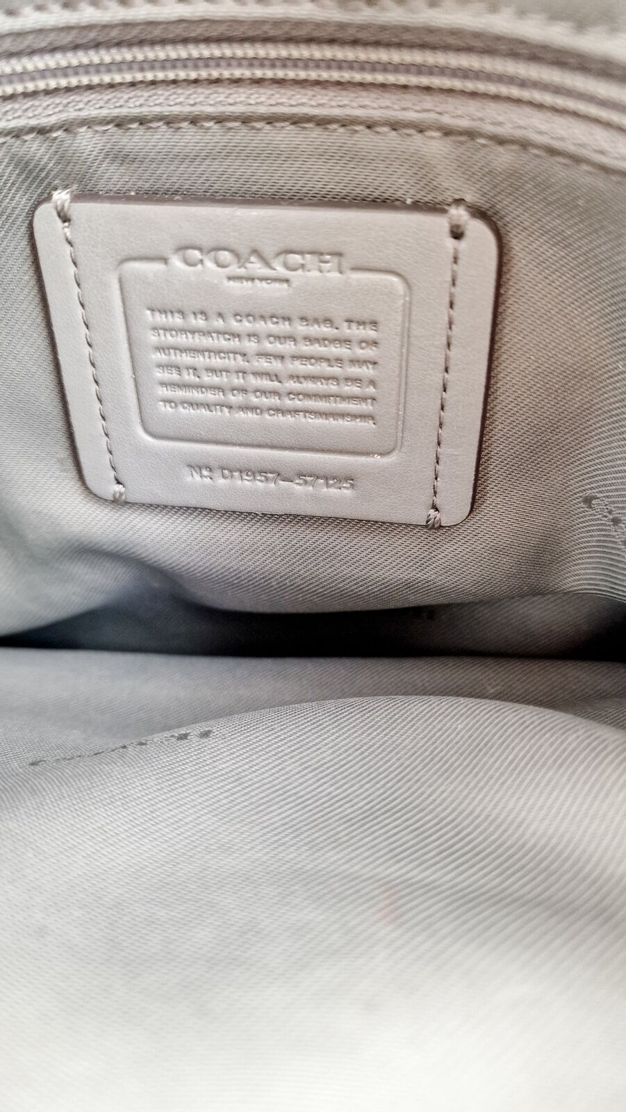 Coach Edie 31 Shoulder Bag in Grey Pebble Leather Handbag Coach 57125