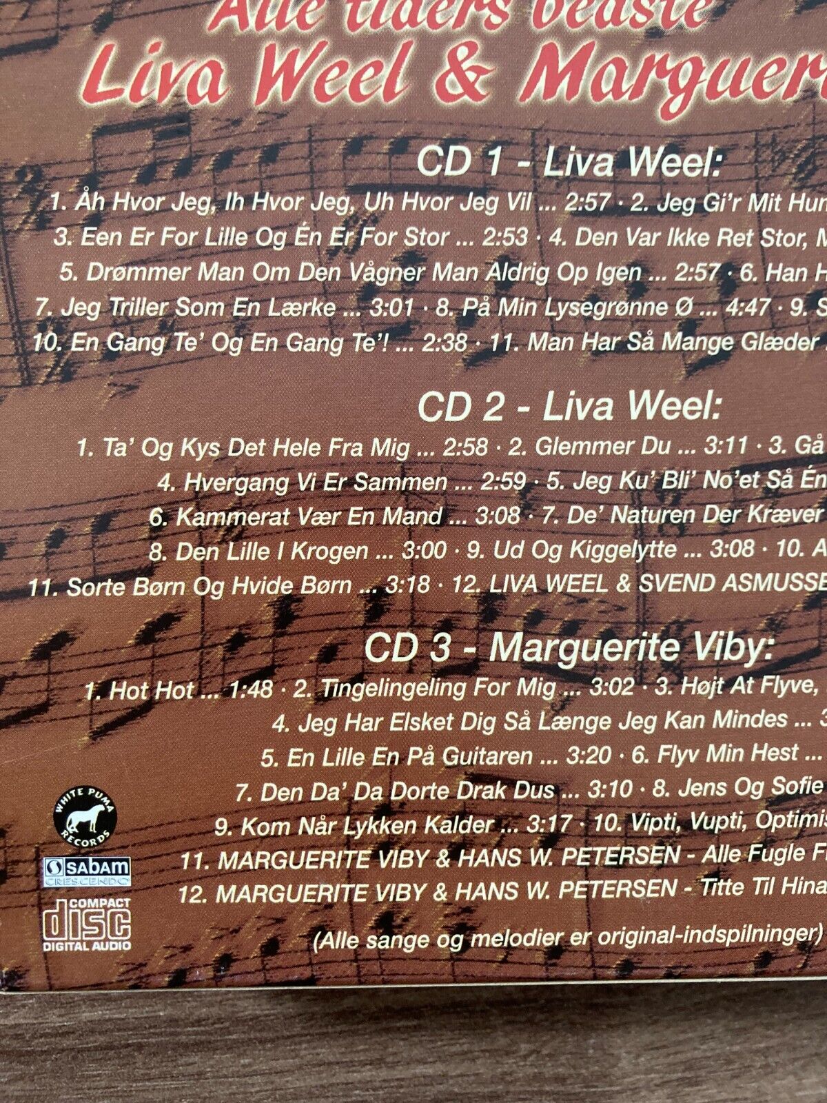 Liva Weel / Marguerite Viby - Alle Tiders Bedste (3xCD Compilation Box Set) NM