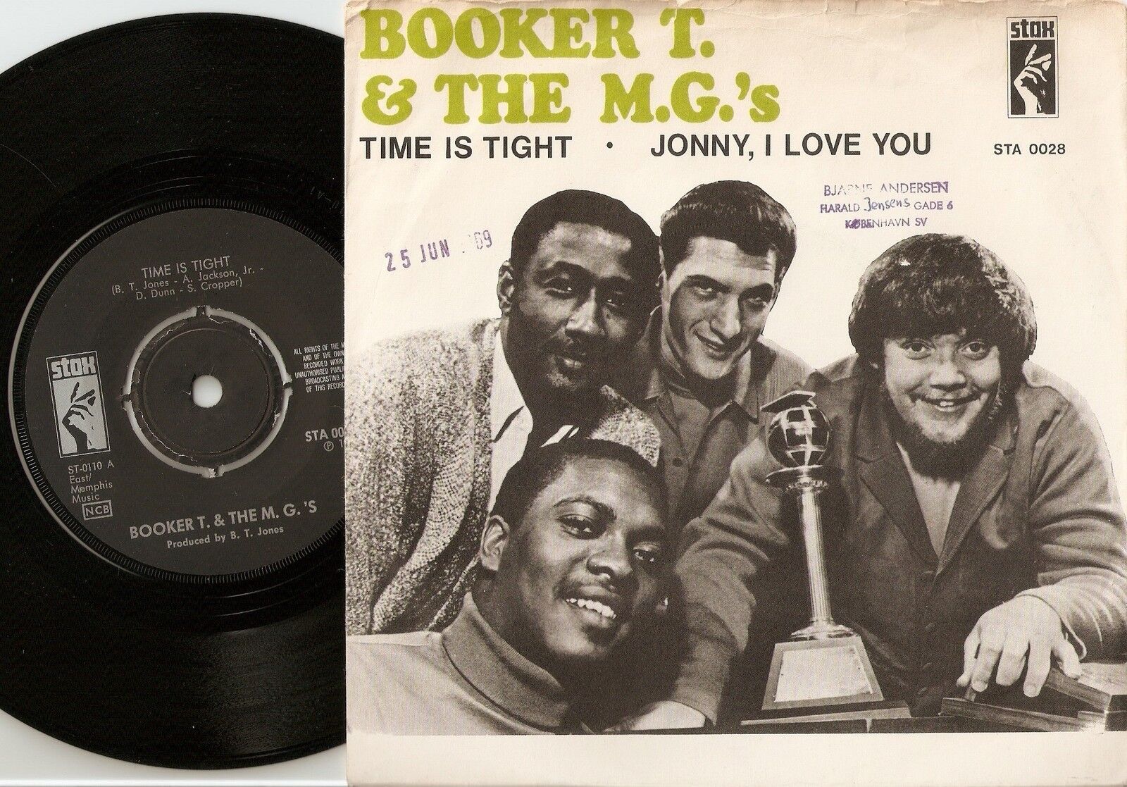 BOOKER T THE MGS TIME IS TIGHT SWEDISH 45+PS 1969 MOD SOUL RB SPELLING MISTAKE