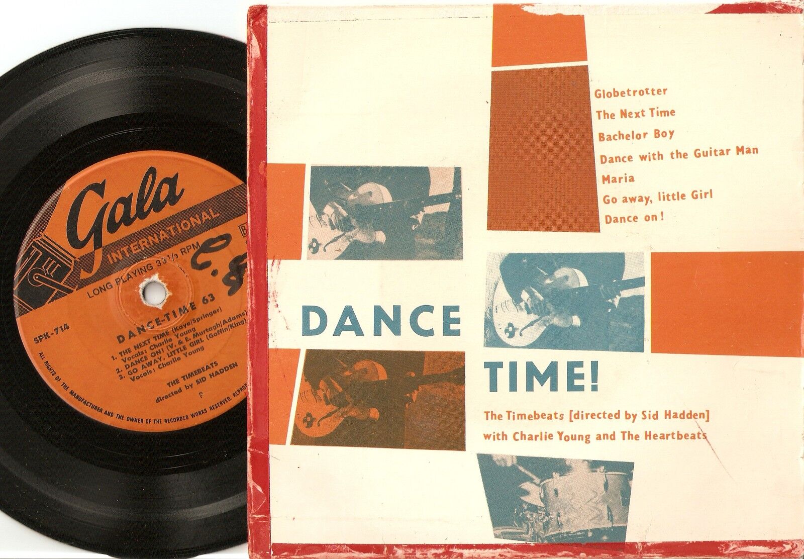 THE TIMEBEATS WITH CHARLIE YOUNG AND THE HEARTBEATS SWEDISH EP+PS 1963 BEAT RR