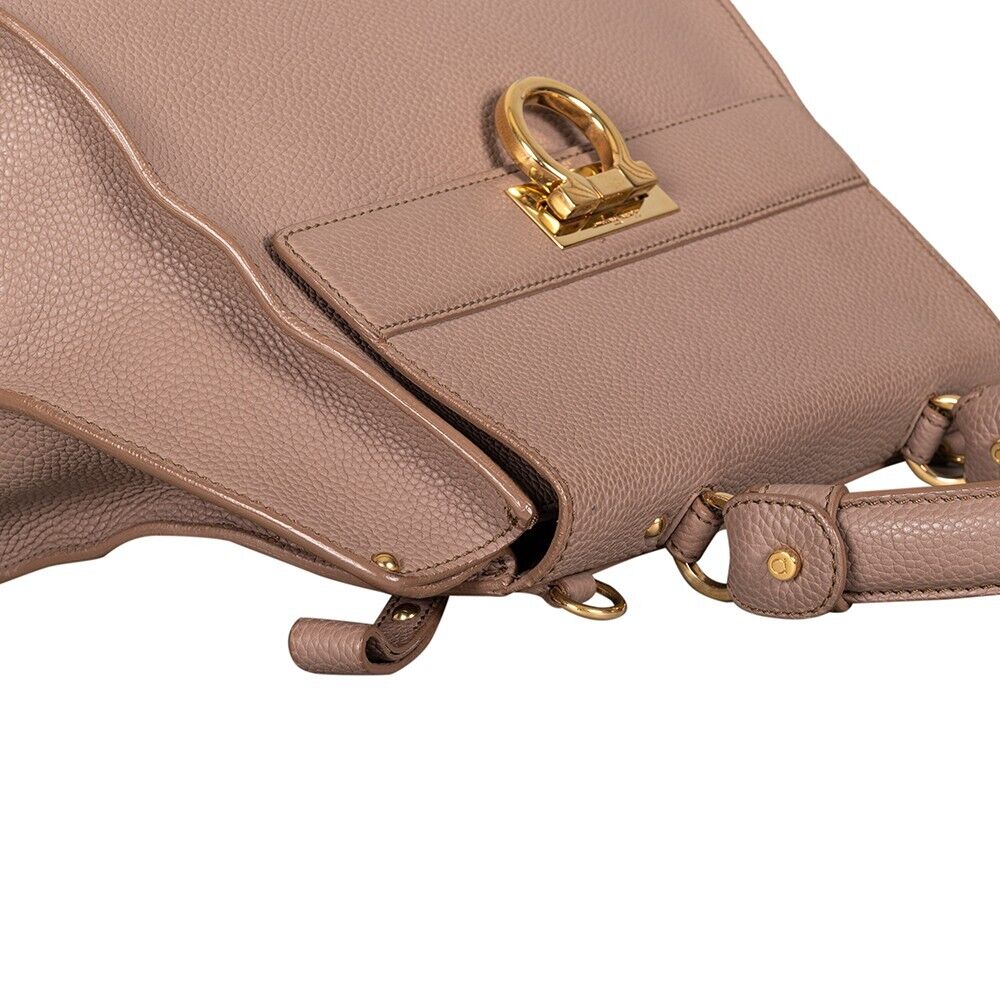 Salvatore Ferragamo Sofia leather crossbody bag in beige