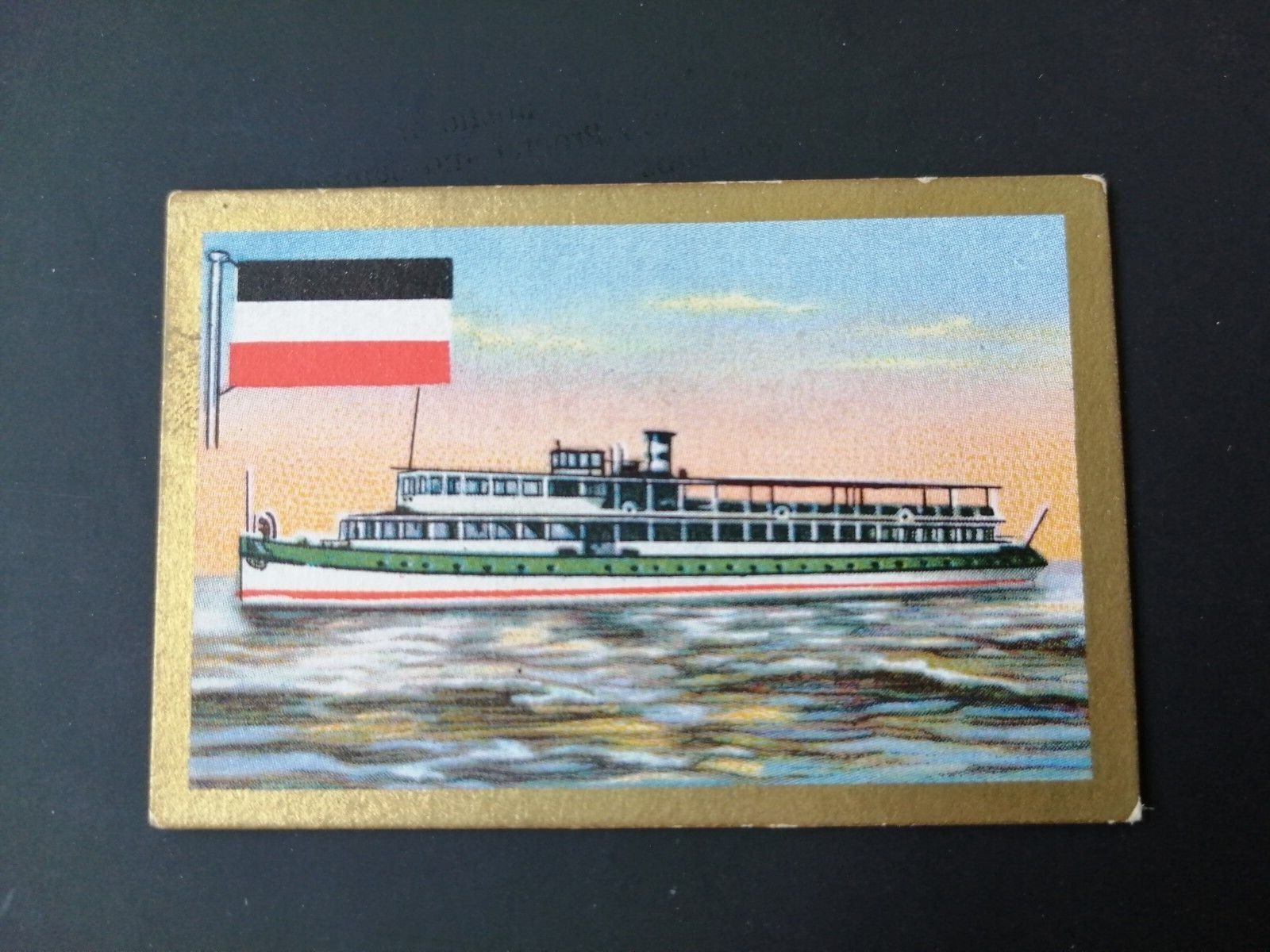 German SABA tobacco ship trading card 1931-33No 97 "Freiherr von Stein" Köln