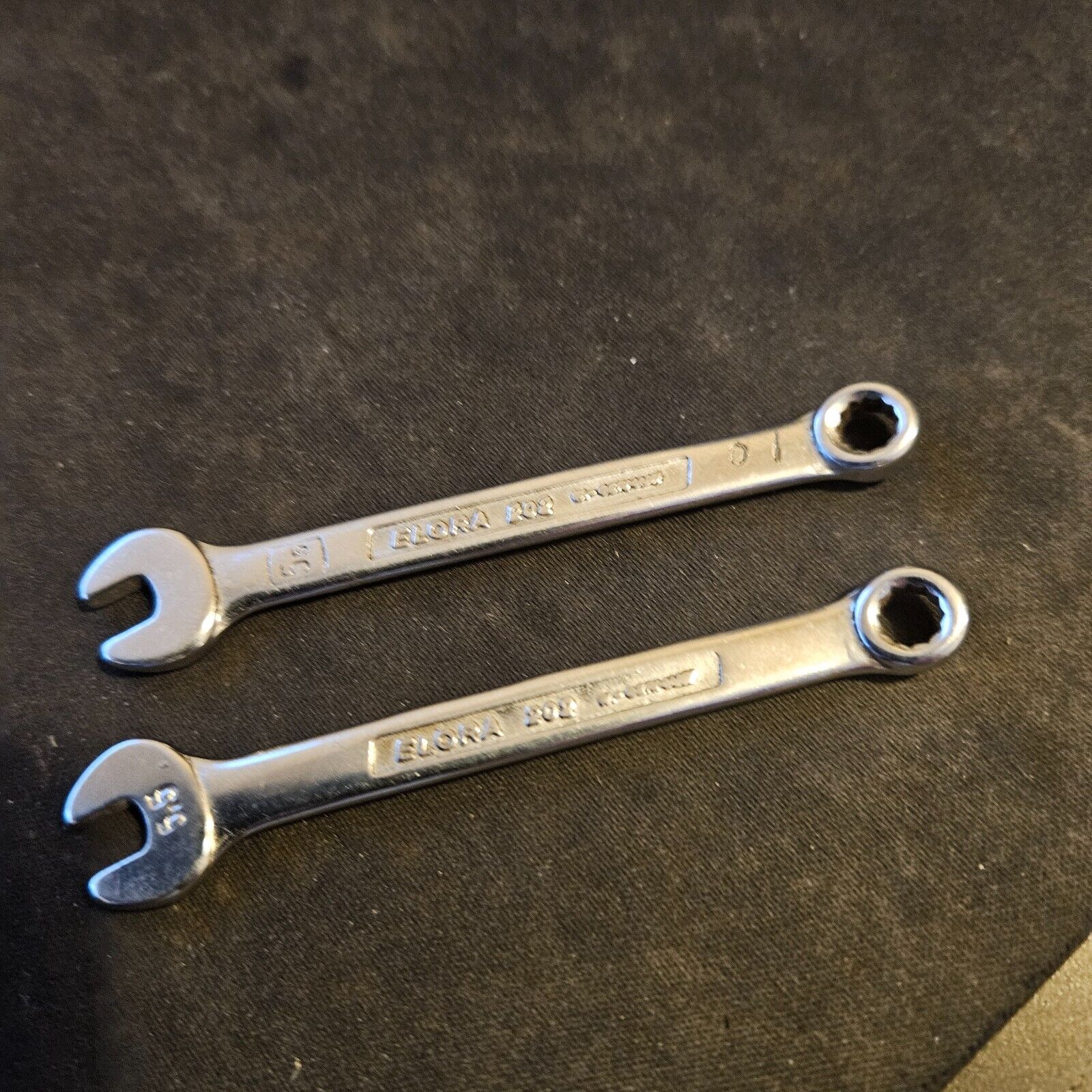 2 vintage Elora 202 wrench open ended spanners