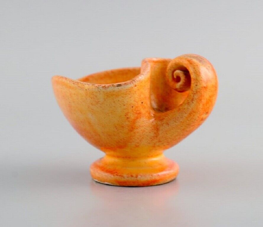 Kähler Denmark Cream jug in glazed stoneware Beautiful orange uranium glaze