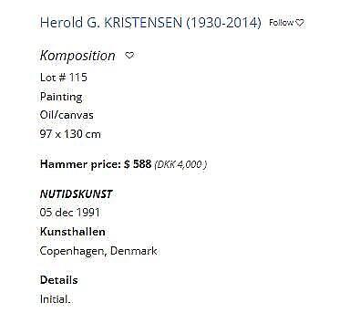 Herold G Kristensen (1930) Isefjord Nakkehage Peninsula Denmark