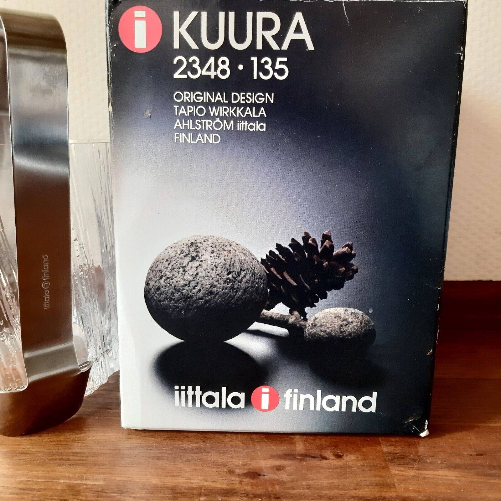 KUURA Ice Bucket with Ice Tong by Tapio Wirkkala for IITTALA Finland Box