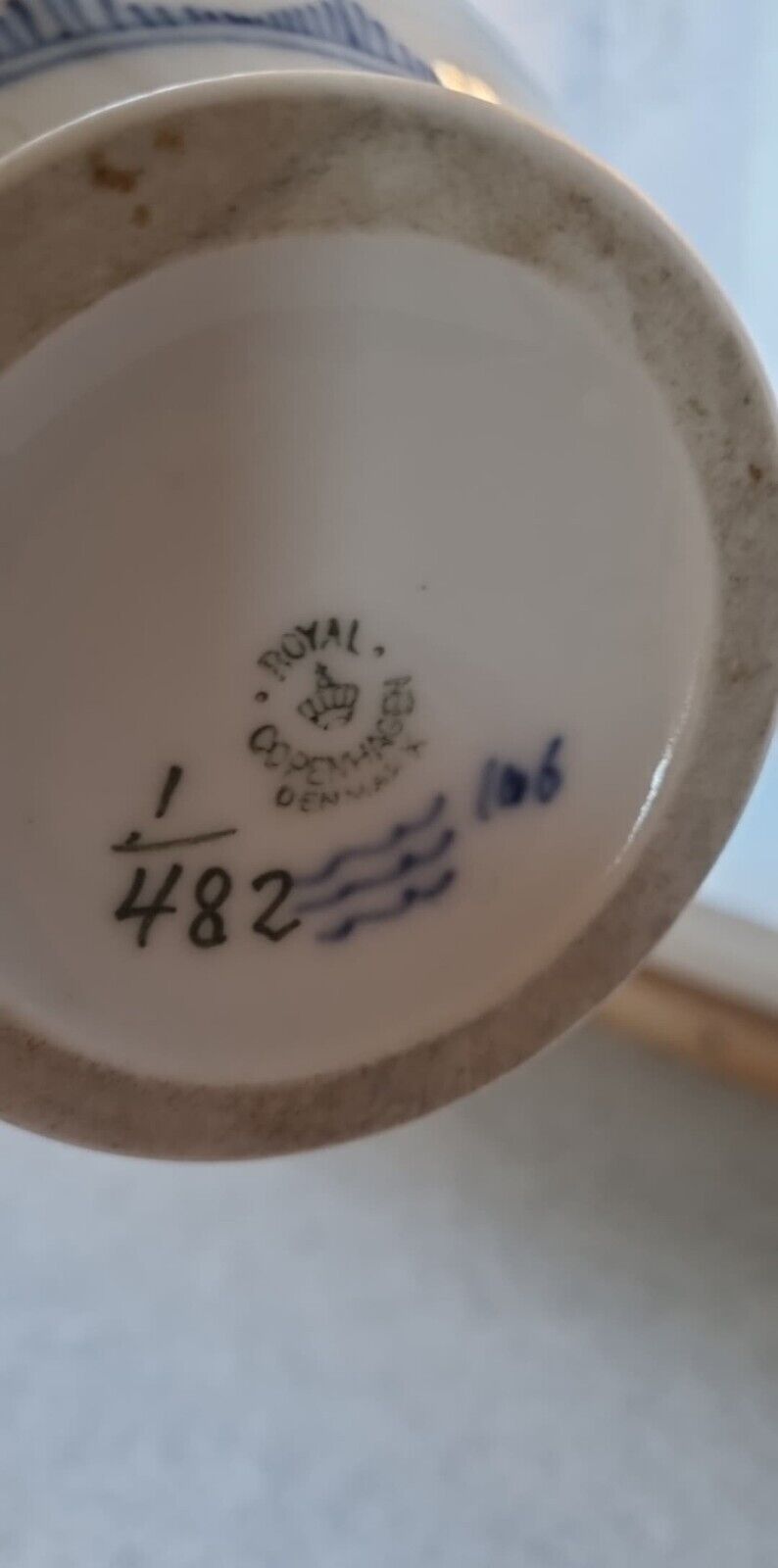 royal copenhagen musselmalet chokoladekande jug