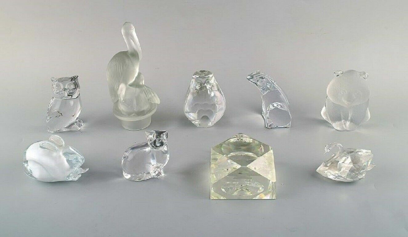Swedish and other glass artists including Mats Jonasson Nine figures