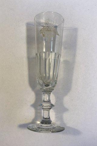 Holmegaard Christian VIII Champagne Flute with DSB logo(Danish Rail)