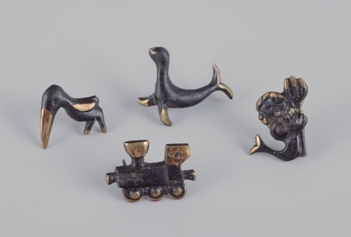 Walter Bosse (1904-1979) Austria Four miniature bronze figurines