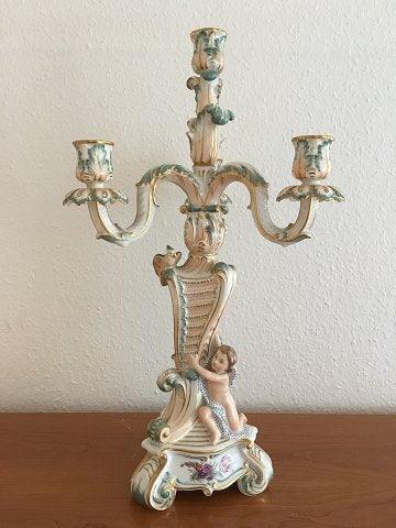 Royal Copenhagen Full Saxon Flower 4-armed Candelabra No 1506