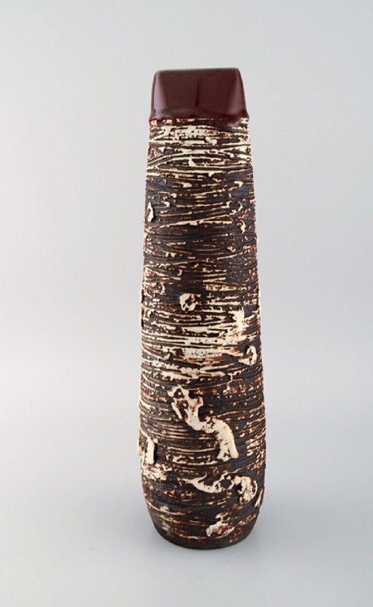 Jean Cacheleux (b 1943) France Large unique vase in glazed ceramics