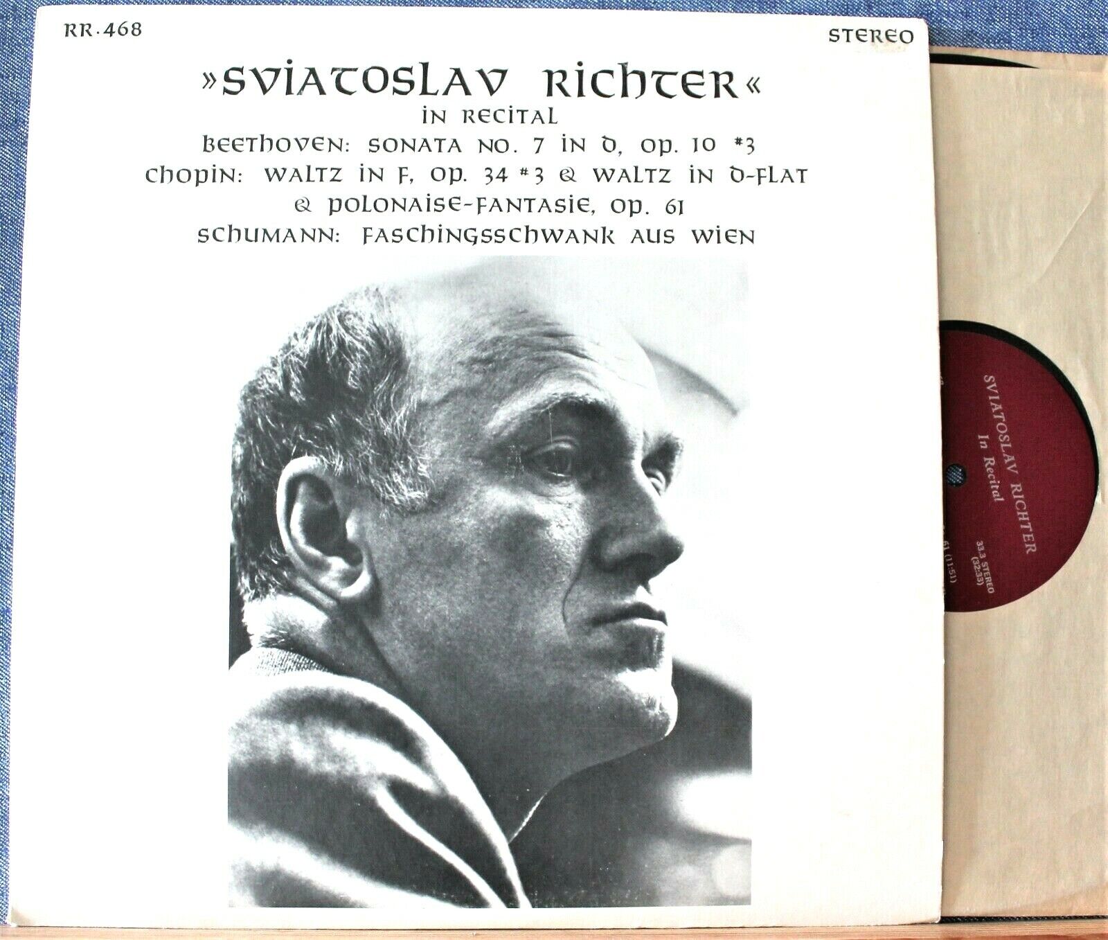 Richter Beethoven (Sonata 7) + Schumann (Faschingsschwank) etc RR-468 NM