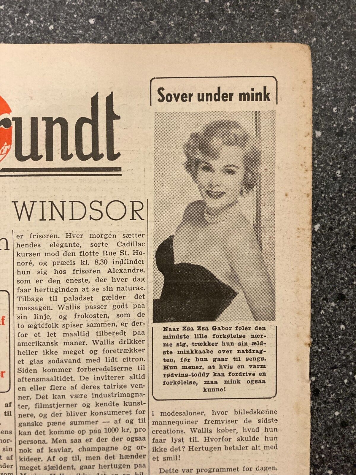 Helen Westcott Franca Faldini Zsa Zsa Gabor Danish Magazine 1954 "Verden Rundt"