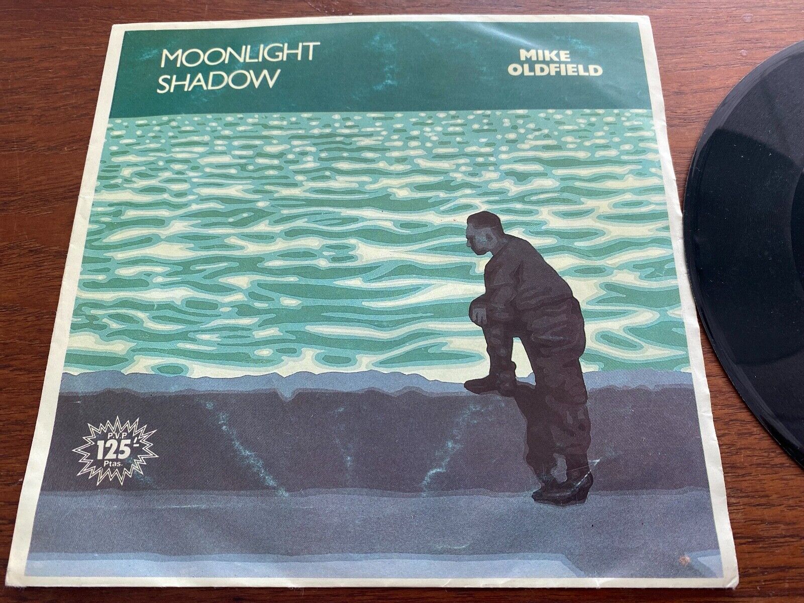 MIKE OLDFIELD  MAGGIE REILLY "MOONLIGHT SHADOW" 1983 SGAE PRESS 7 SINGLE VIRGIN