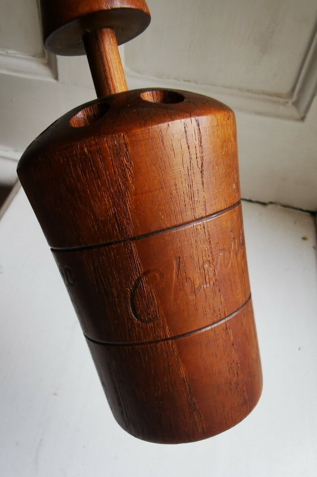 Decorative vintage DANSK teak cigarette holder for your bar made in Denmark