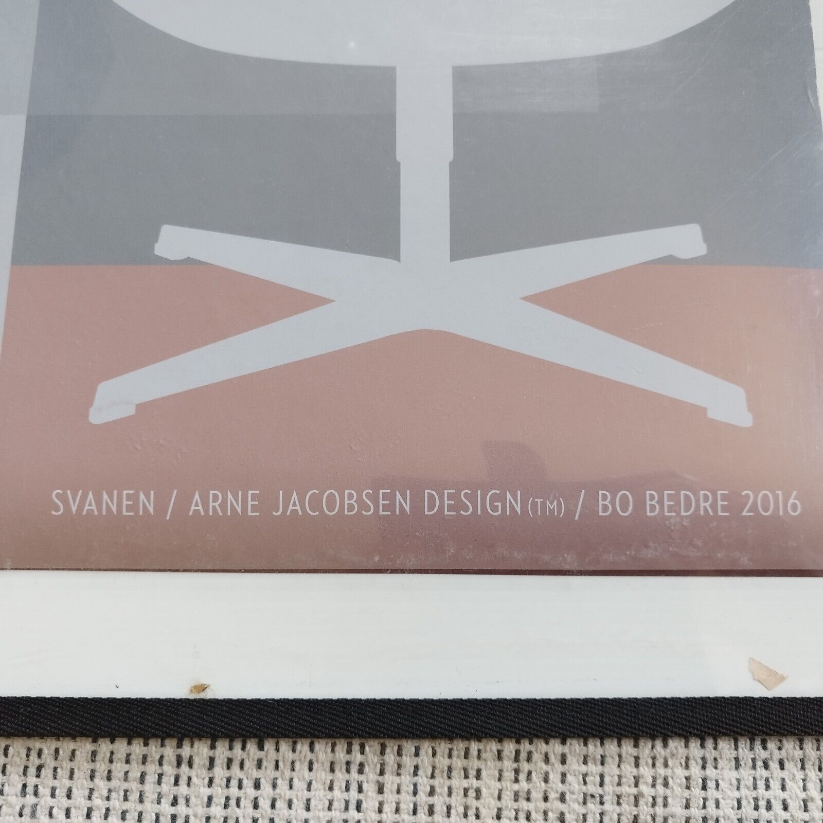 Danish Original Poster showing Arne Jacobsen's famous chair The Swan