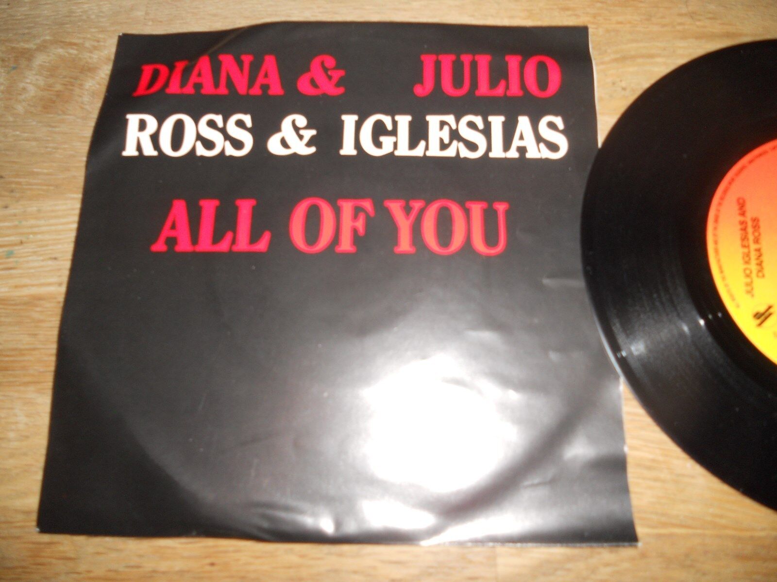 DIANA ROSS  JULIO IGLESIAS "ALL OF YOU" CBS DUTCH PRESSED 1984 SCARCE 7" SINGLE